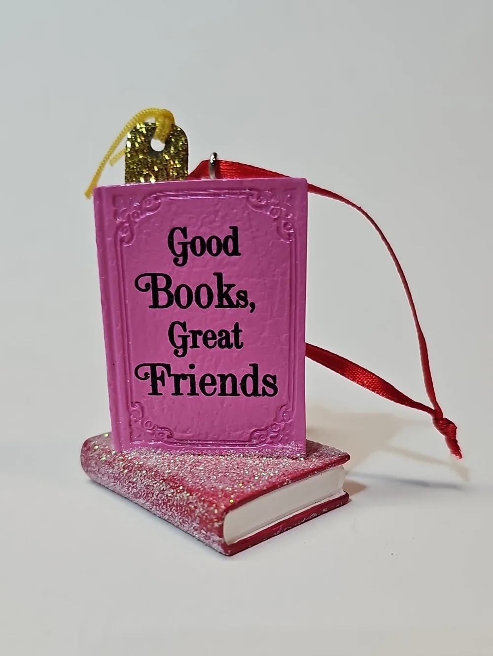NWT Hallmark Pink Book Club Christmas Tree Ornament- 